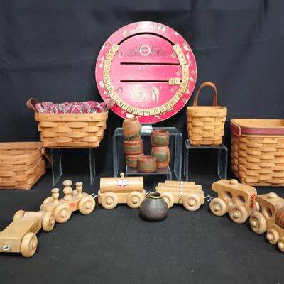 Longaberger Baskets, Naval Relics, Toys, and Folk Art