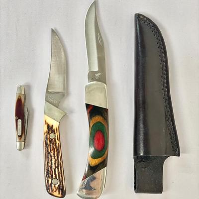 Schrade+ USA 162 Fixed Knife And Frost Cutlery Knife 