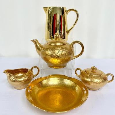 Gold Plated Coffee Set By Wheeling WV And More