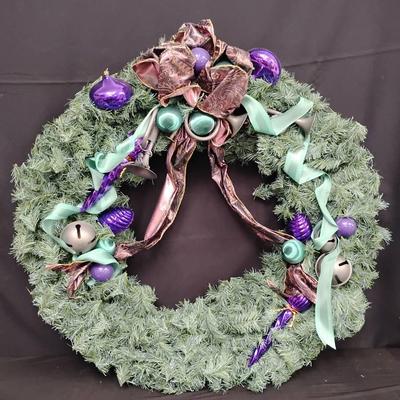 80" Purple Themed Christmas Wreath 