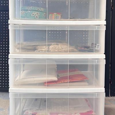 Spacious 4-Drawer Rolling Storage Chest