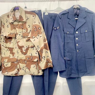 Vintage 70’s Wool Dress Blues USAF And Military Desert Coat 