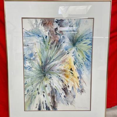 Large Framed Original Watercolor Signed By Stephone Carlson