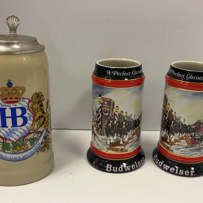 German Beer mug Munich Hofbräuhaus München HB mug 1 liter King Werk KI 1000056 |1992 Budweiser Stein