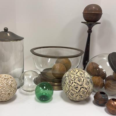 Assorted Decorative Balls & Containers | Candlestick 