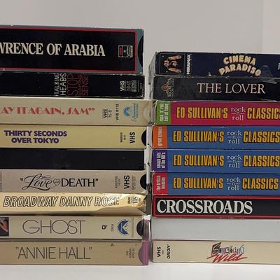 VHS | The Lover | Ed Sullivan’s Rock n Roll Classics | Crossroads | Ghost | Annie Hall 