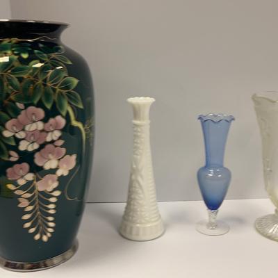 Hand Decorated Sigma Vase w/ Accompanied Vases  