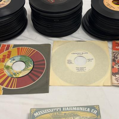 Harmonica And Various 45’s