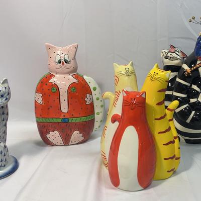 Ceramic Cats(4) Vintage Andrea by Sadek|Ganz PATI Bank|clancy the Cat| Bella Casa Ganz