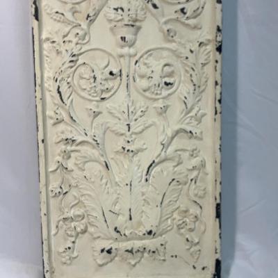 Decorative architectural panel &  Vintage Resin floral wall plaque, 