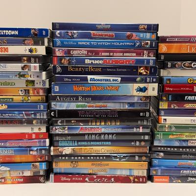 DVD’s | Shrek | Space Jam | Lion King | Beauty And The Beast | Monsters Inc. | Cars | A Bug’s Life 