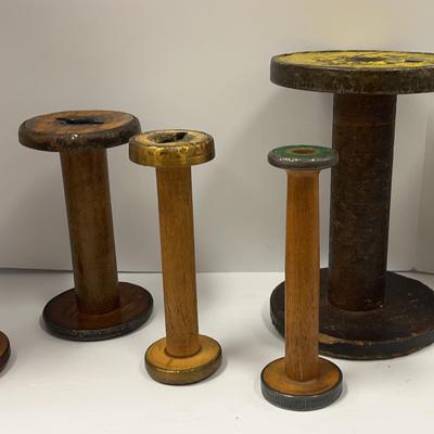 Antique Textile Mill Spindles (6)