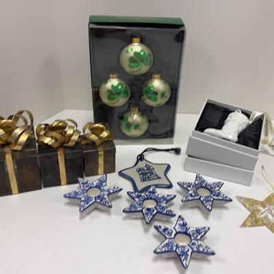 Godinger Christmas Present Candle Holders | Kurt Adler Shamrock Glass Ornaments | Pandora  