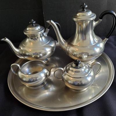 Cw151 pewter tea set