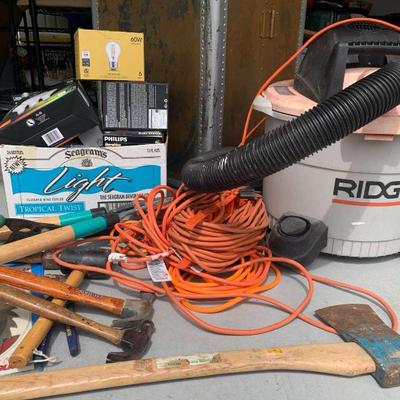 Cw238 rigid shopvac and tools