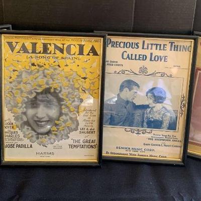 Cw213 sheet music framed 2