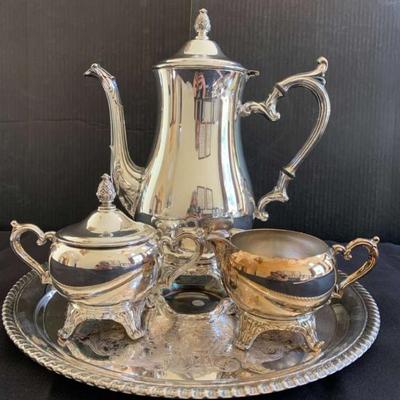 Cw142 silver plate tea service