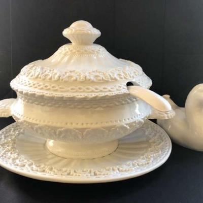 Cw168 italian soup tureen ceramic duck