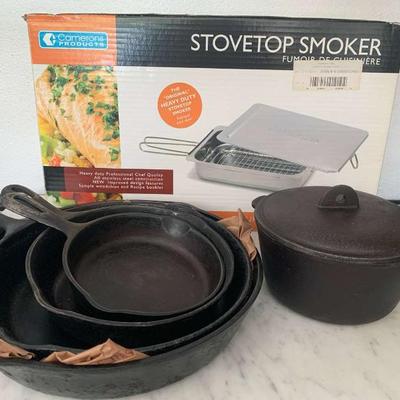 Cw235 cast iron and stove top smoker