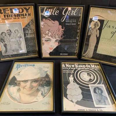 Cw215 sheet music framed 3