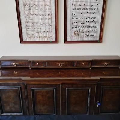Cw171 credenza cabinet vintage dark wood