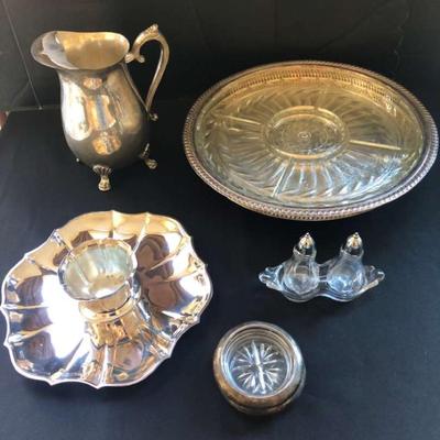 Cw150 collection of silver plate serving pieces
