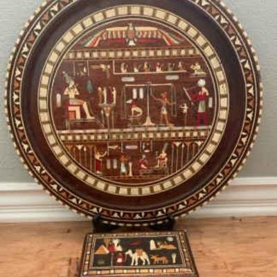 Cw110 decorative plate and box from egypt