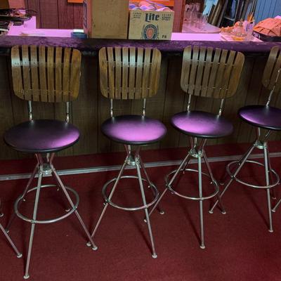 6 MCM Bar Stools By Comfort Lines