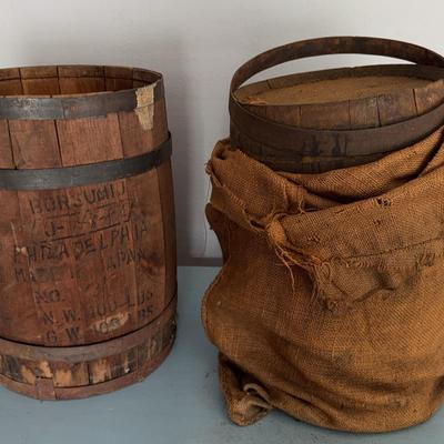 2 small Wooden Barrels