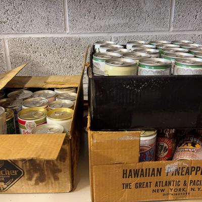 3 boxes Of Vintage Beer Cans