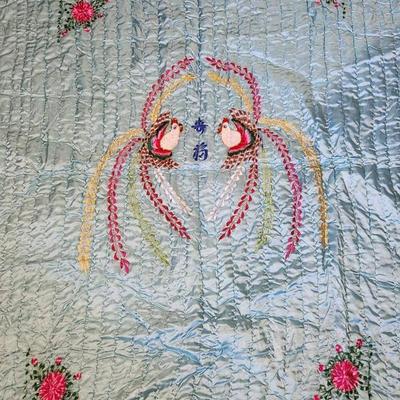 Embroidered Satin Comforter