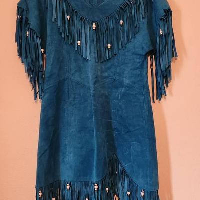 Girls Turquoise Suede
