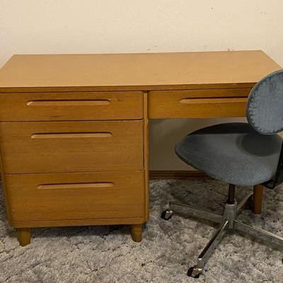 Wooden Desk With Chair 