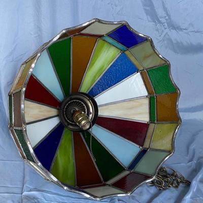 Hanging Stained Glass Lamp
