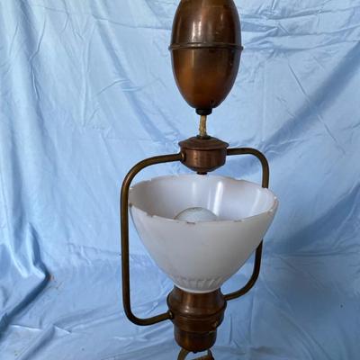 Vintage Hanging Milk Glass Lamp