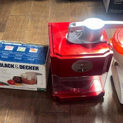 Black & Decker Food Chopper (NIB), Cuisinart Snow cone Maker, And More