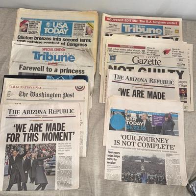 Various Collectible Newspapers (Obama, OJ Simpson And More)