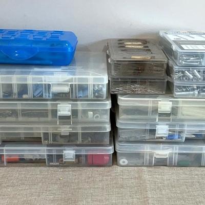 Mystery Lot Of Screws, Springs, Nail, Wingnuts, And More
