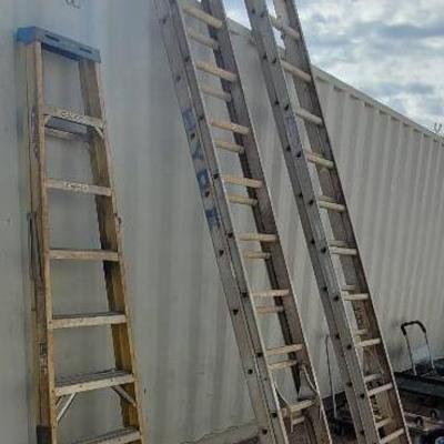 8' Ladder And (2) Extension Ladders