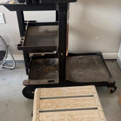 Workshop cart and step stool