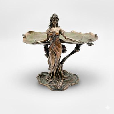 Summit Collection “Woman with Water Lilies” Bronze Statue