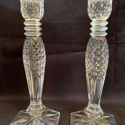 2 Waterford Crystal Bethany 10” Candlesticks