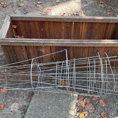 Planter Box And Plant Cages