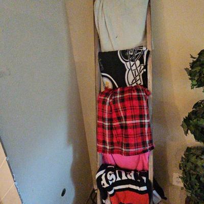 Ladder with Blankets
