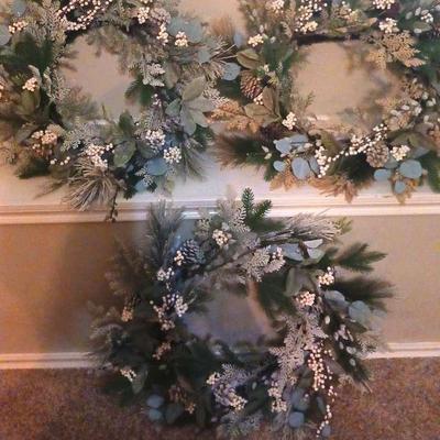 3 Christmas Wreaths 
