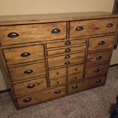 King Bed Mattress and Frame, Dresser, and 2 End Tables