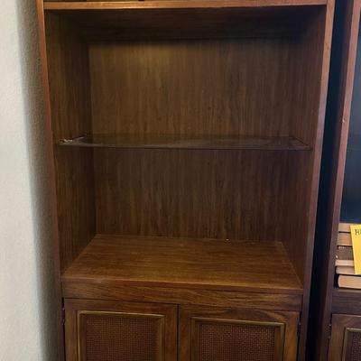 Bookshelf with Cane Cabinets