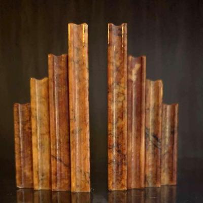 Alabaster 'BOOK" bookends