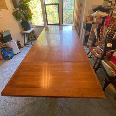 Dining Table-Trestle- 7++Feet Long w/Leaves