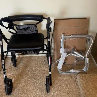 A Walker And A Toilet Safety Frame